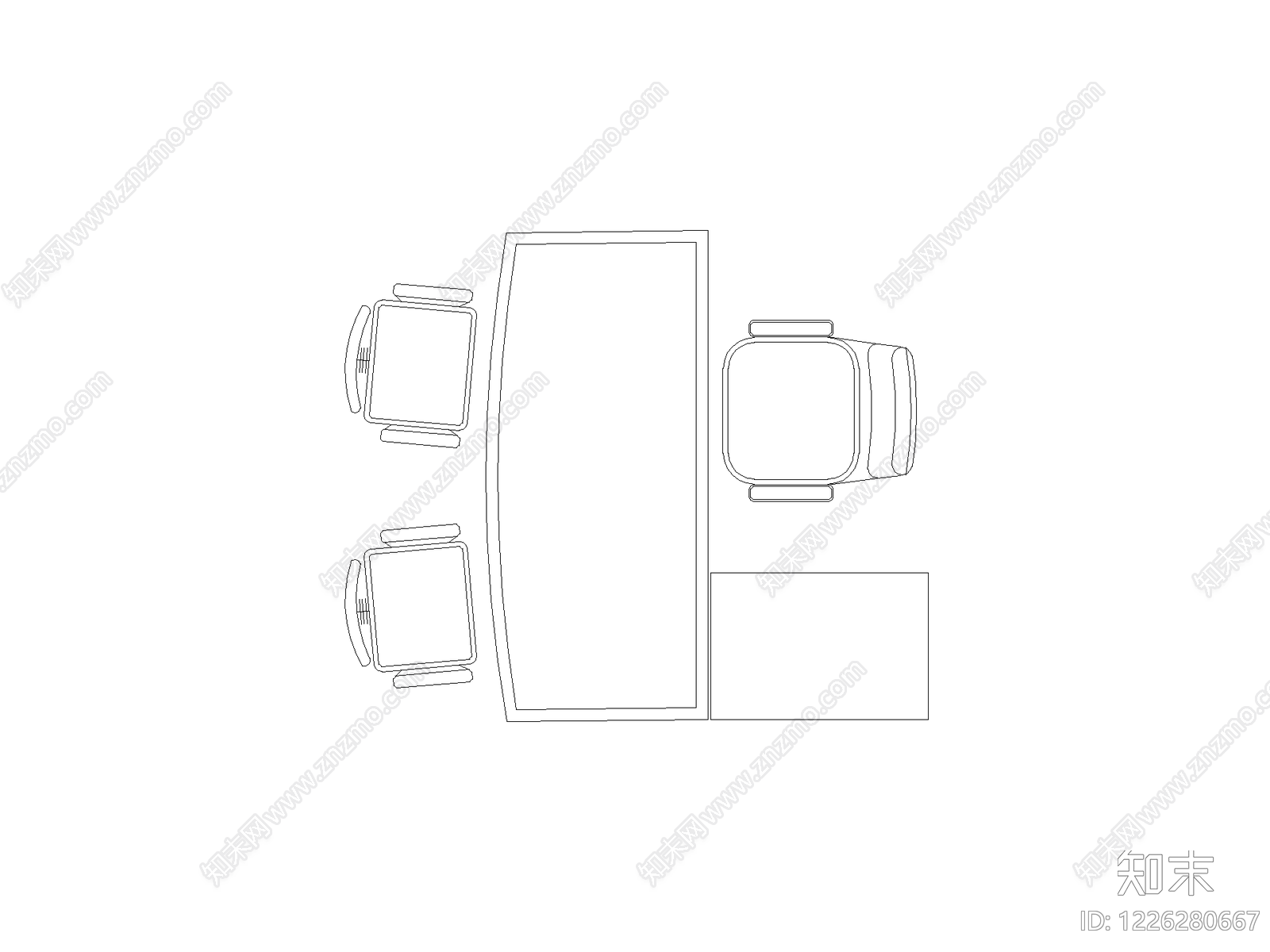 桌椅CAD图纸