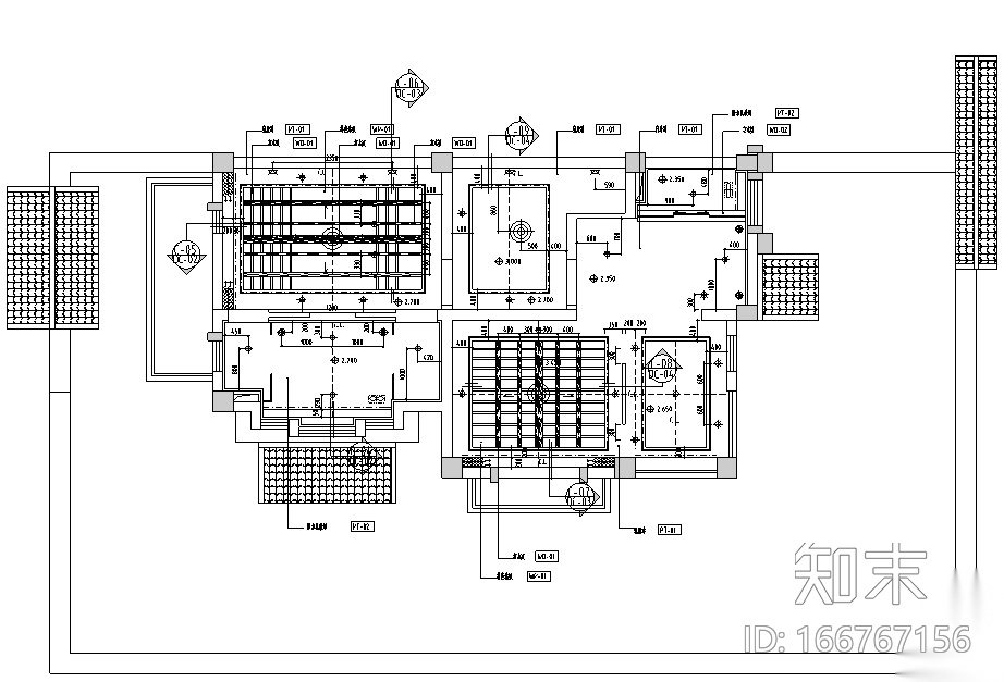 云南大理王宫别院样板间设计施工图（附物料表、效果图）cad施工图下载【ID:166767156】