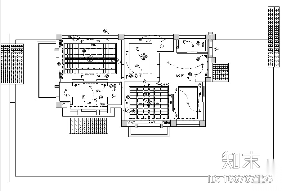 云南大理王宫别院样板间设计施工图（附物料表、效果图）cad施工图下载【ID:166767156】