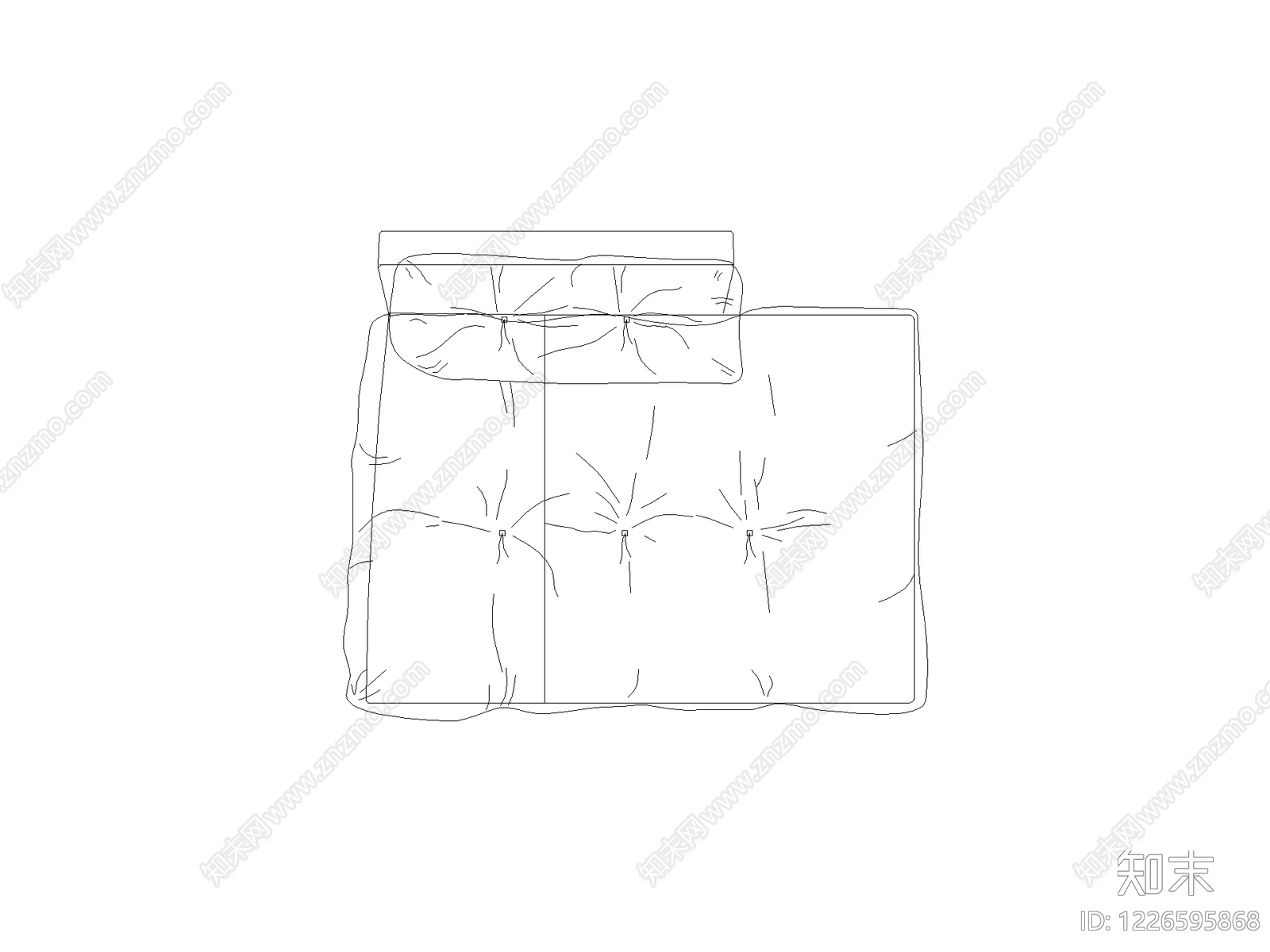 现代床CAD图纸