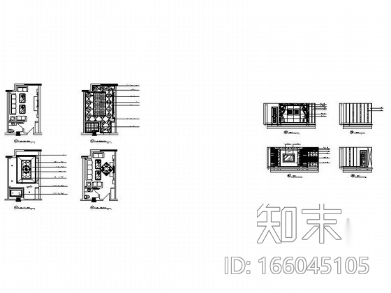 某欧式娱乐会所包房12装修图cad施工图下载【ID:166045105】