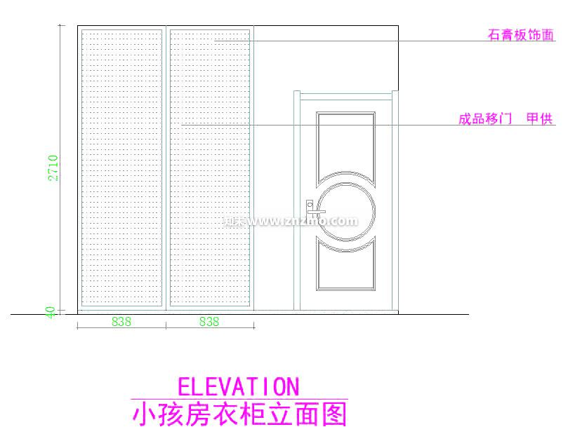 衣柜cad施工图下载【ID:178184150】