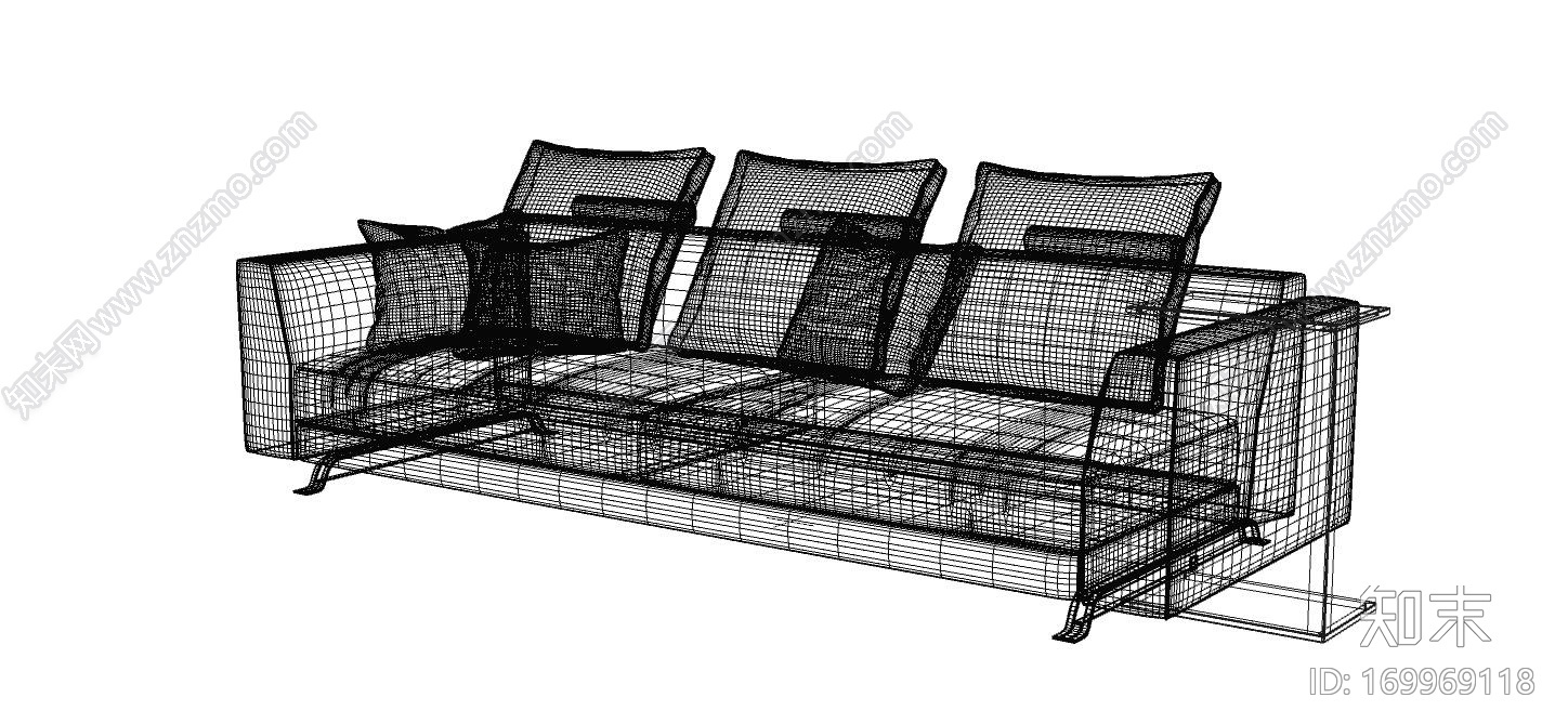 现代风格沙发CG模型下载【ID:169969118】
