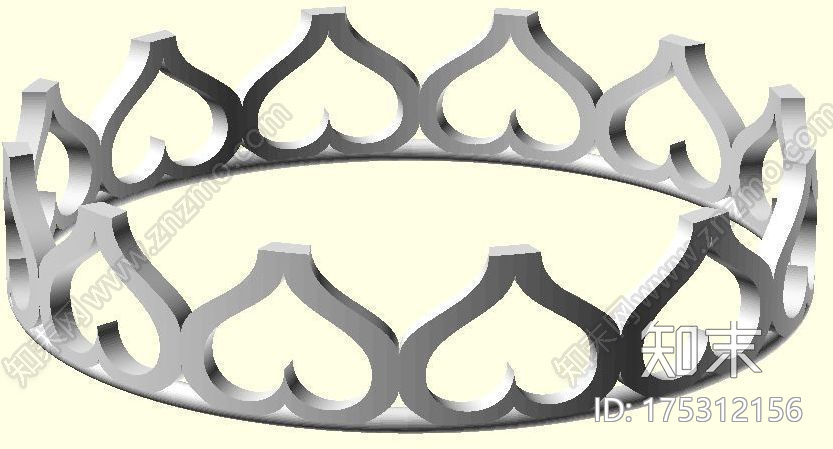 心形公主王冠3d打印模型下载【ID:175312156】