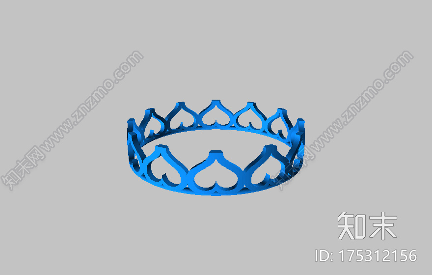 心形公主王冠3d打印模型下载【ID:175312156】