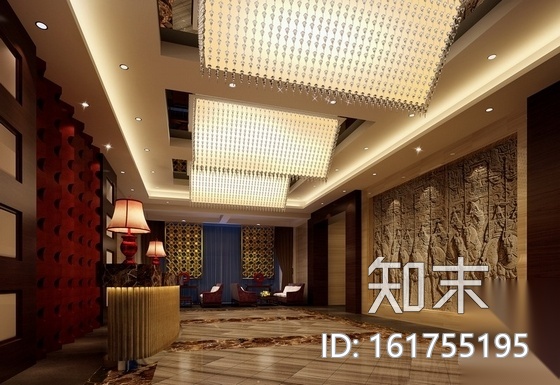 [长沙]某中式风格特色酒楼室内装修施工图（含效果）cad施工图下载【ID:161755195】