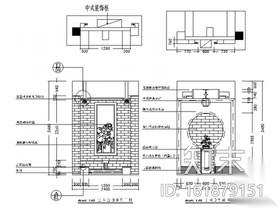 某精品特色三层中式别墅装修图（含效果）施工图下载【ID:161879151】