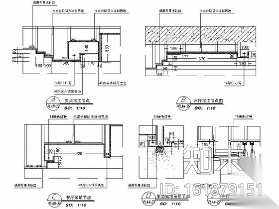 某精品特色三层中式别墅装修图（含效果）施工图下载【ID:161879151】