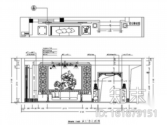 某精品特色三层中式别墅装修图（含效果）施工图下载【ID:161879151】