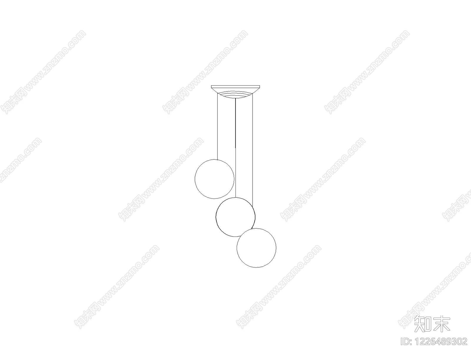 灯具图块cad施工图下载【ID:1226489302】