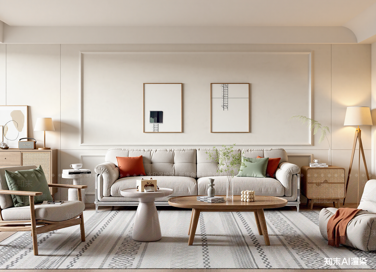 北欧家居客厅3D模型下载【ID:1214841013】