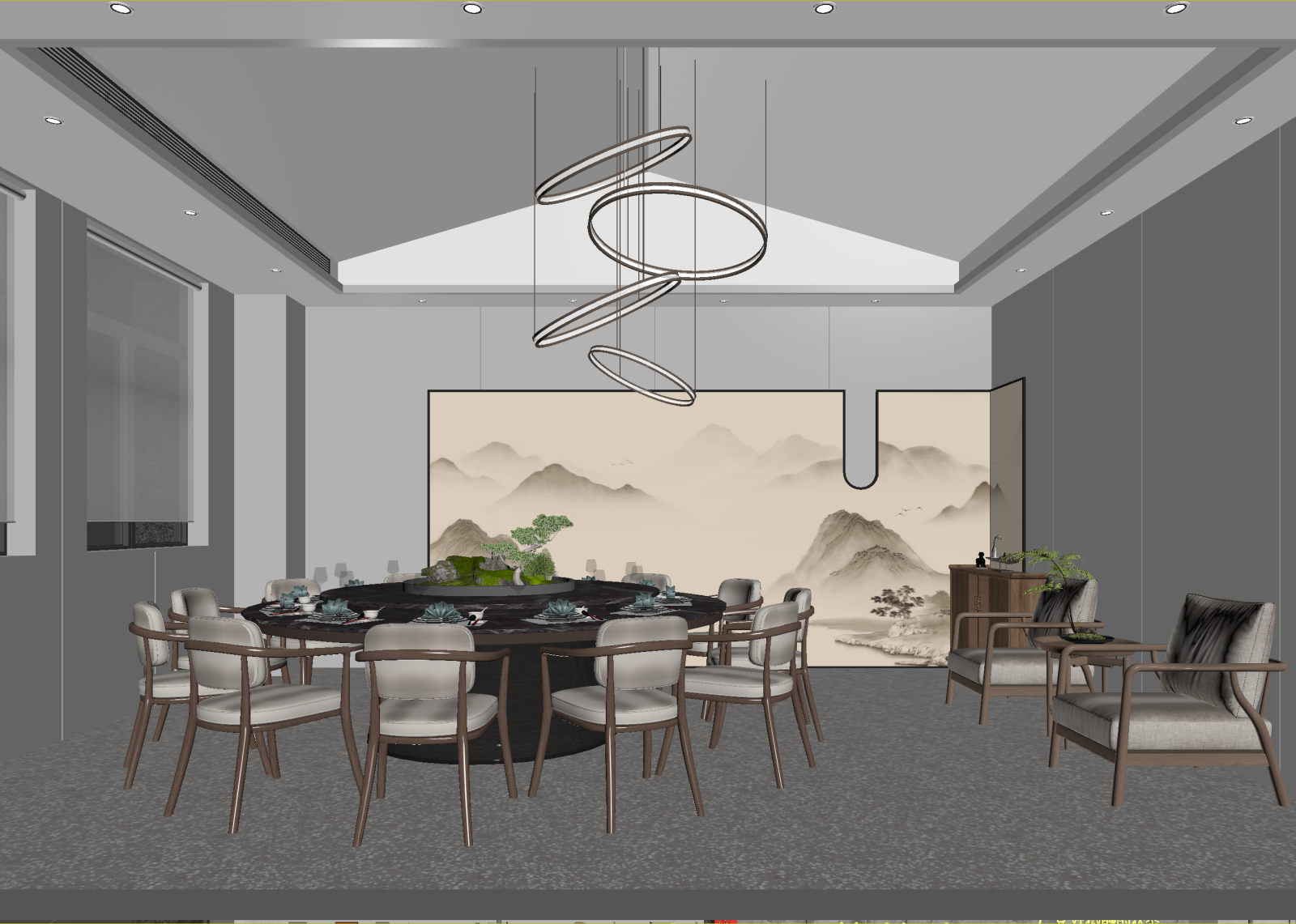 新中式茶馆3D模型下载【ID:1214858733】