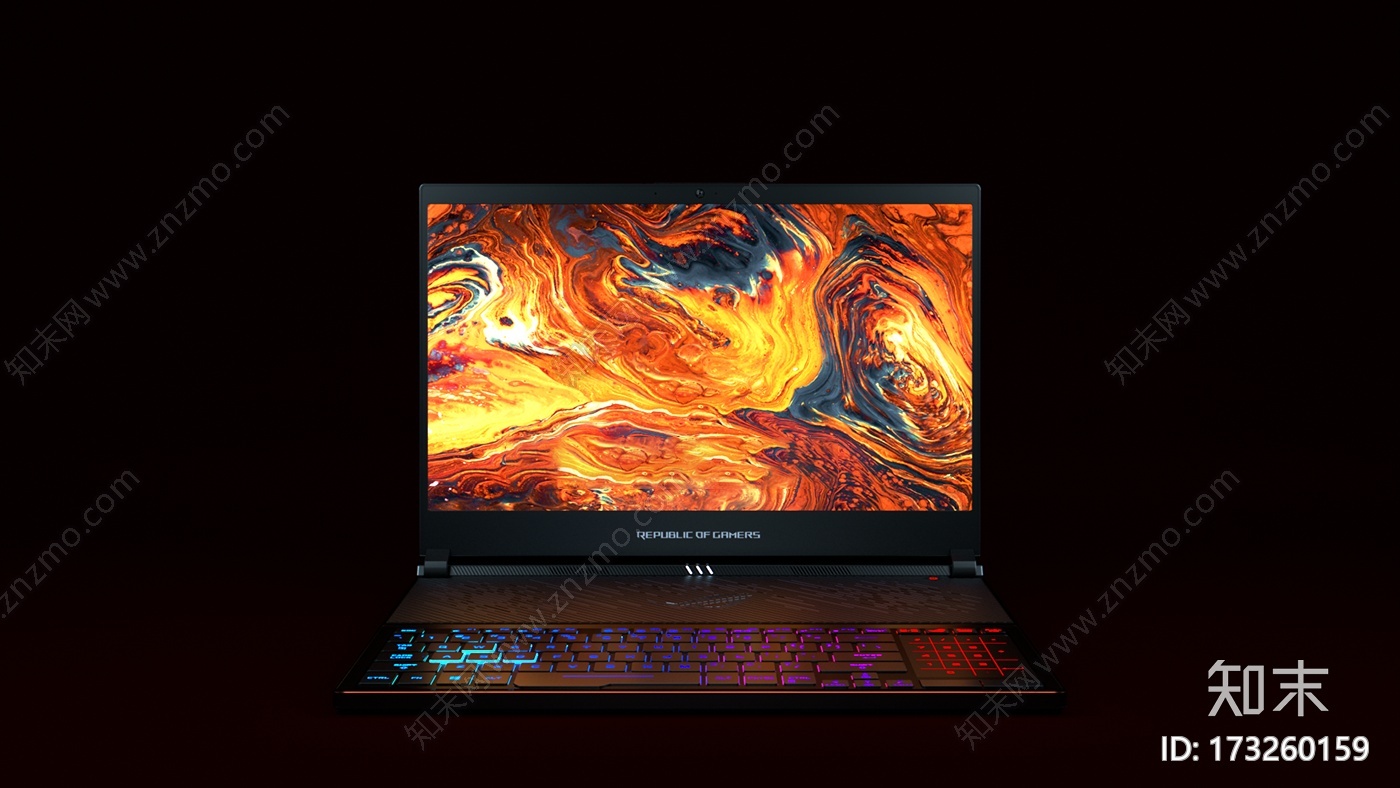 现代外星人笔记本电脑CG模型下载【ID:173260159】