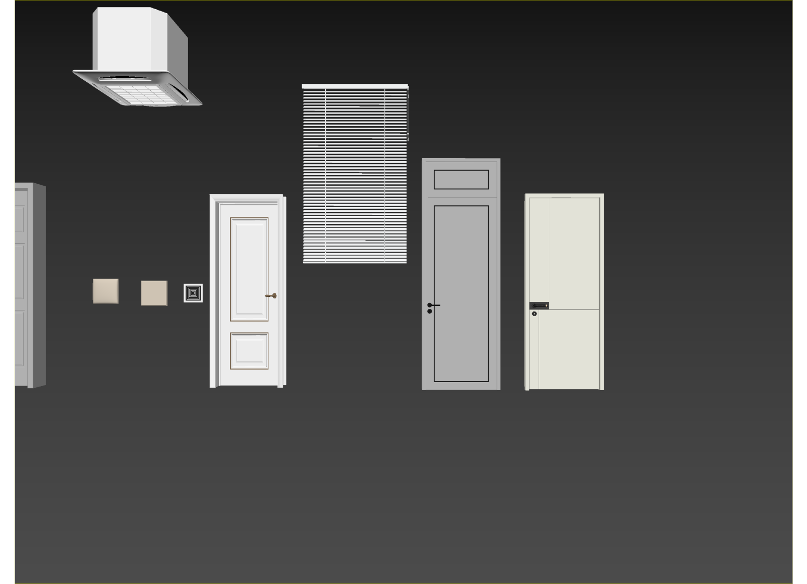 现代单开门3D模型下载【ID:1214701137】