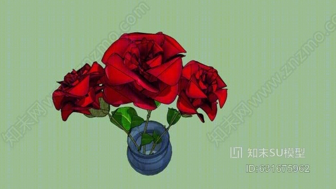 玫瑰SU模型下载【ID:631675962】