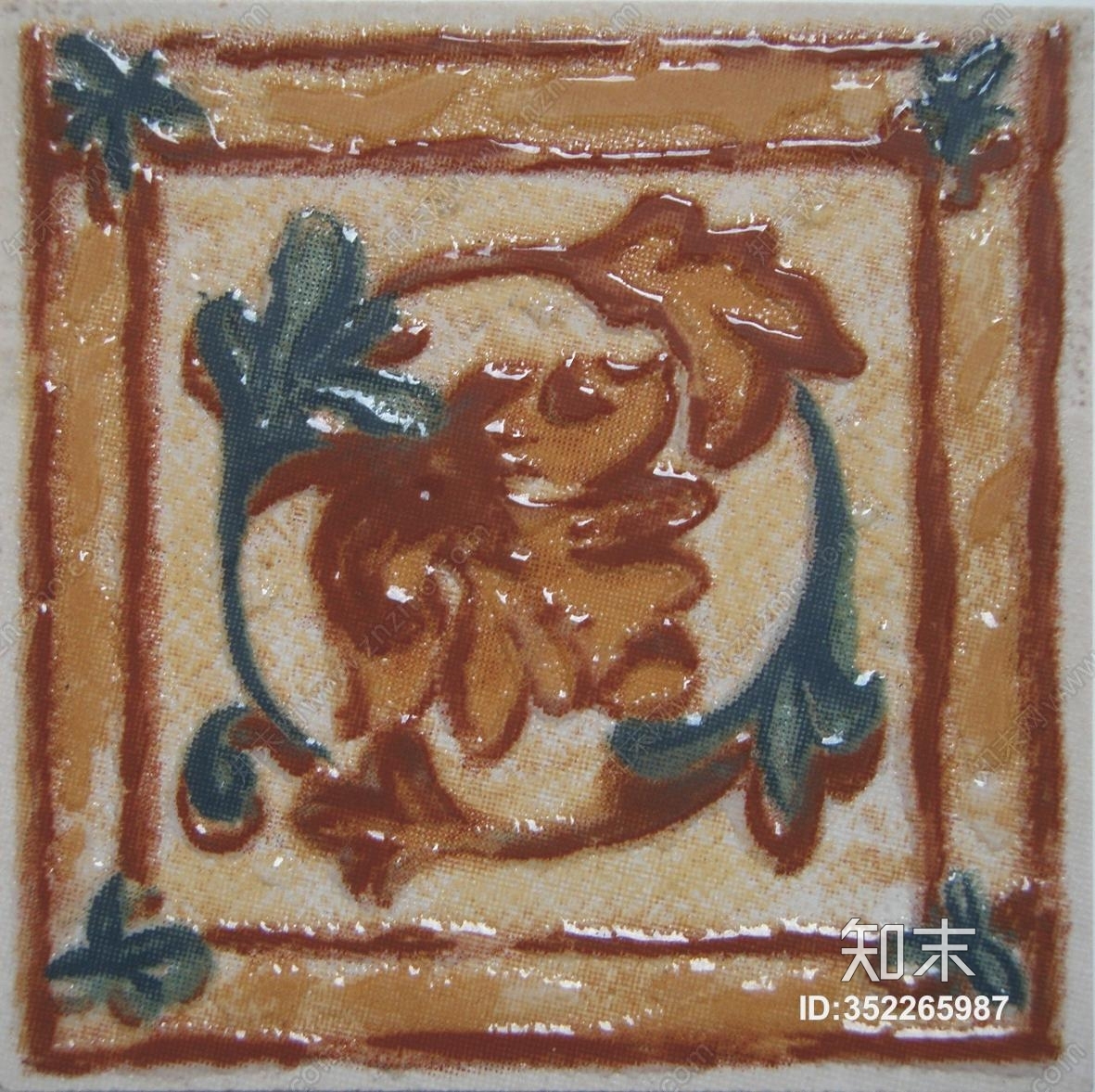 高清仿古砖贴图角花贴图下载【ID:352265987】