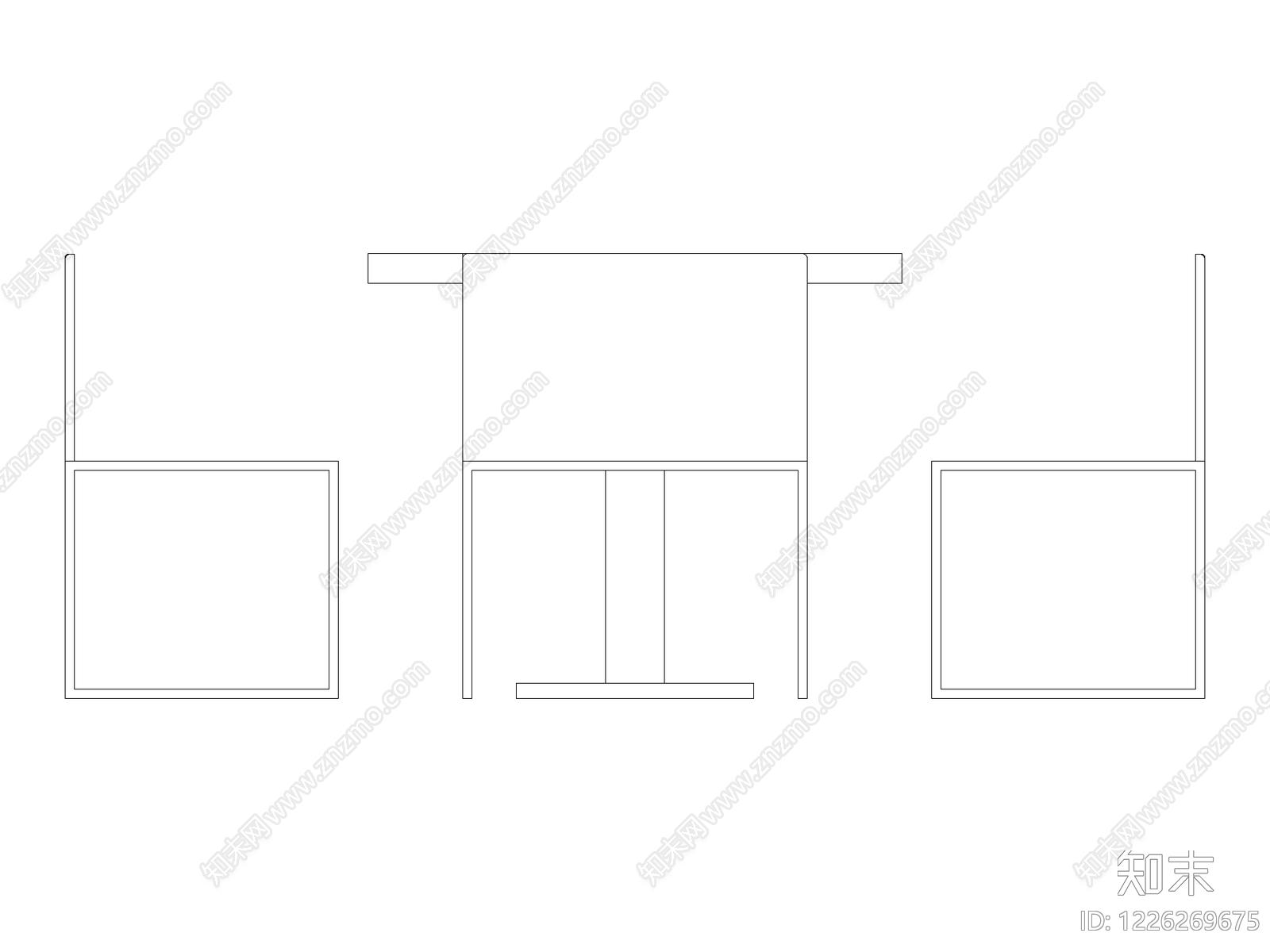 餐桌几类平立面餐桌cad施工图下载【ID:1226269675】