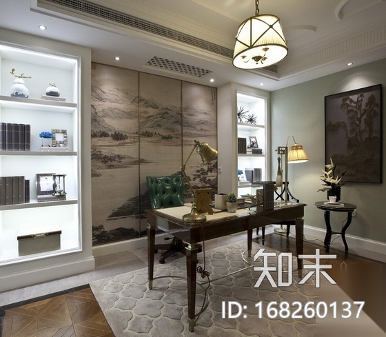 [昆山]别致小清新样板房施工图（含效果图）cad施工图下载【ID:168260137】