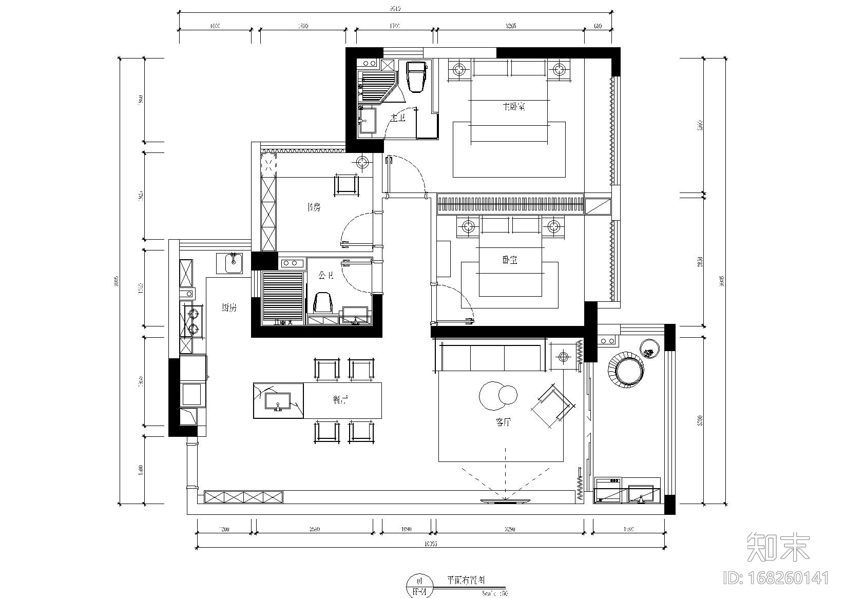 [广东]惠州89㎡轻奢风住宅施工图_附效果图施工图下载【ID:168260141】