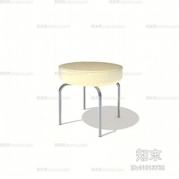 现代米色皮质凳子3D模型下载【ID:41013732】