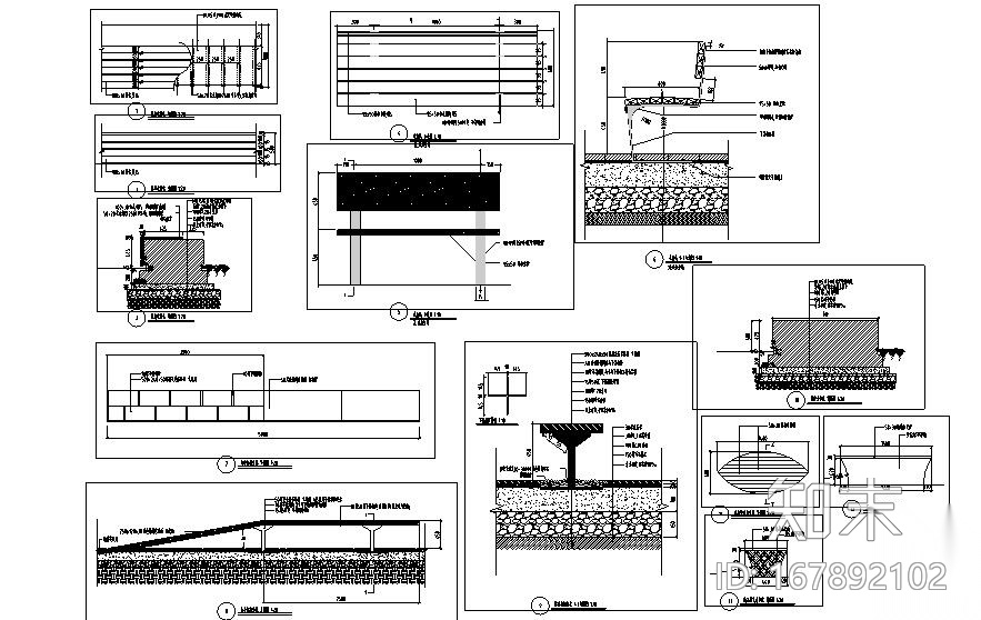 [上海]滨江公园景观设计全套施工图（赠项目实景图）施工图下载【ID:167892102】