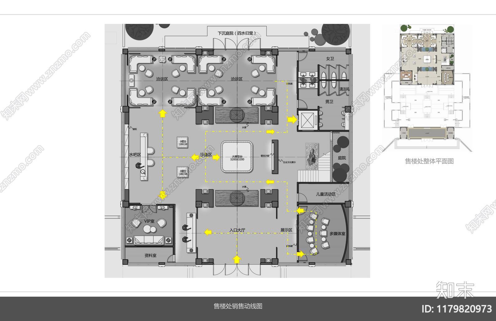 建发售楼处平面布局设计案例精选下载【ID:1179820973】