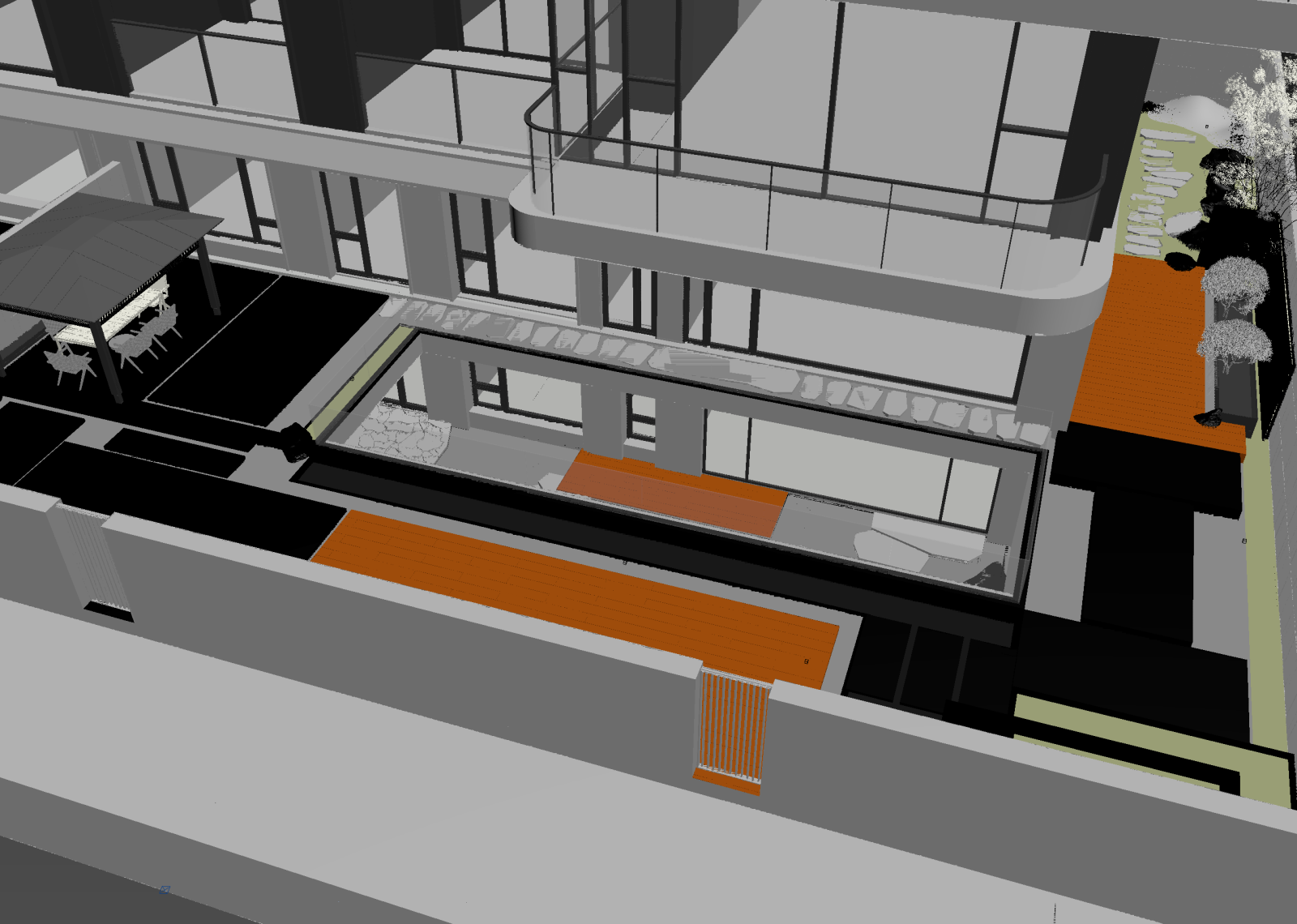 现代庭院3D模型下载【ID:1214604309】