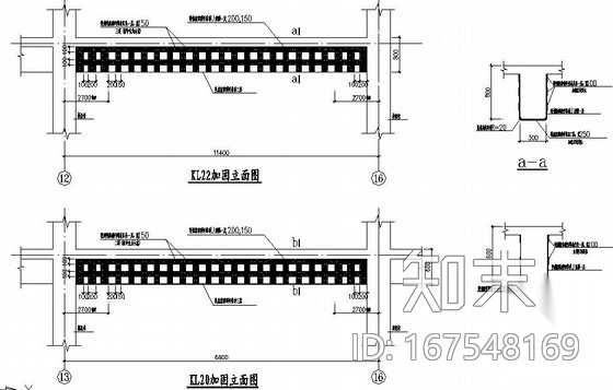 教学楼钢框架加层加固结构施工图施工图下载【ID:167548169】