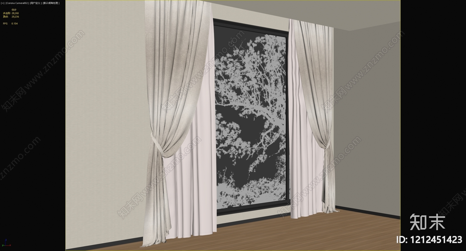 窗帘贴图下载【ID:1212451423】