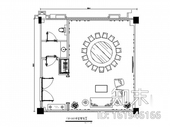 [天津]特色婚宴酒店小宴会厅包间装修图（含效果）cad施工图下载【ID:161946166】