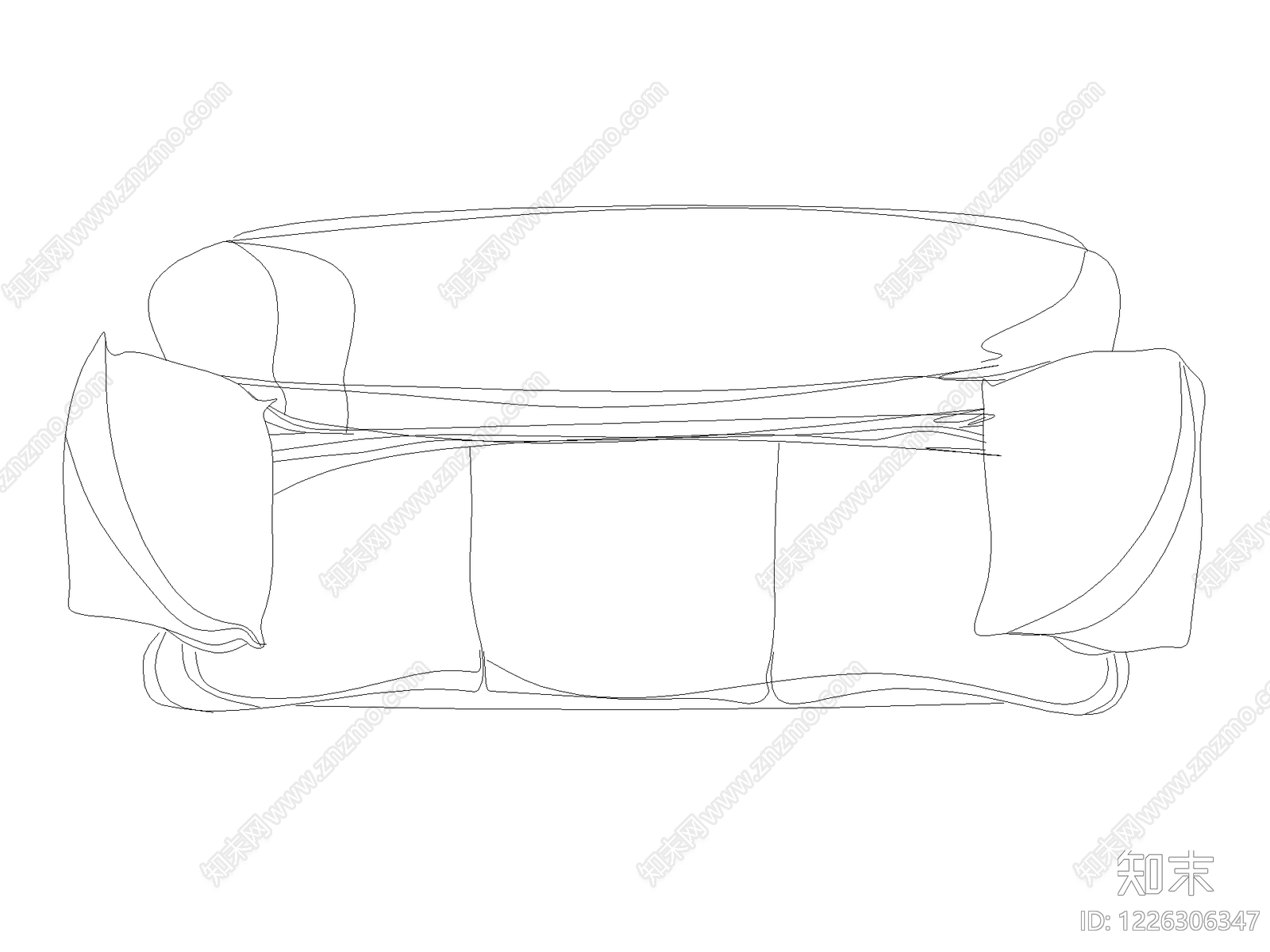 沙发cad施工图下载【ID:1226306347】