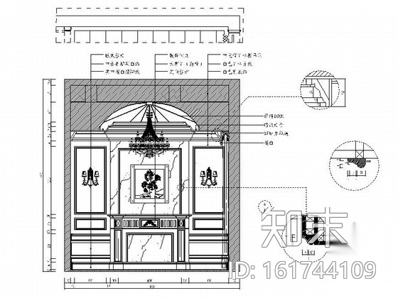 欧式古典三层别墅室内装修图cad施工图下载【ID:161744109】