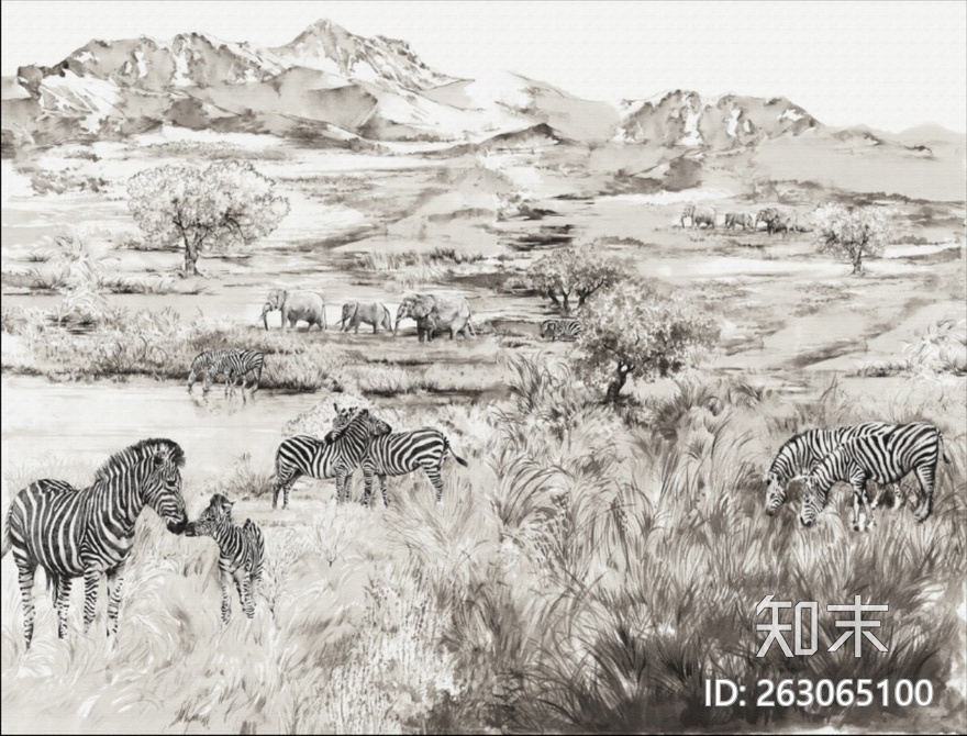 非洲草原壁纸贴图下载【ID:263065100】