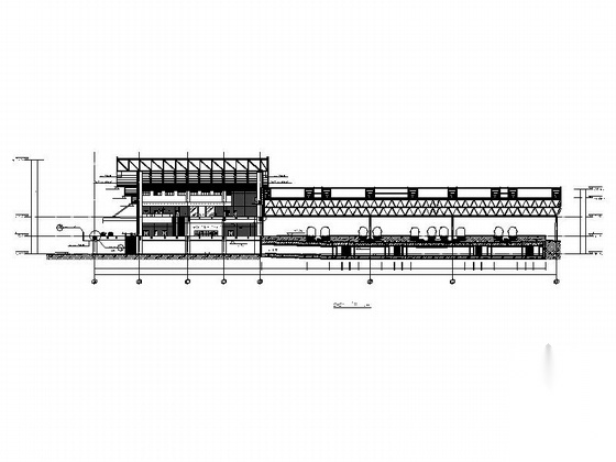 [湖南]三层古典风格市级中型火车站建筑施工图cad施工图下载【ID:160727107】