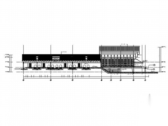 [湖南]三层古典风格市级中型火车站建筑施工图cad施工图下载【ID:160727107】