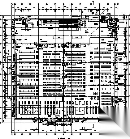 [北京]某大型商场超市建筑施工图cad施工图下载【ID:166569122】