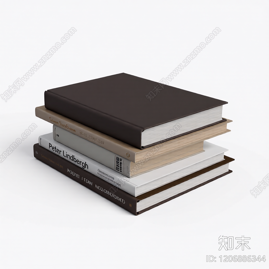 堆叠书籍组合3D模型下载【ID:1206886344】