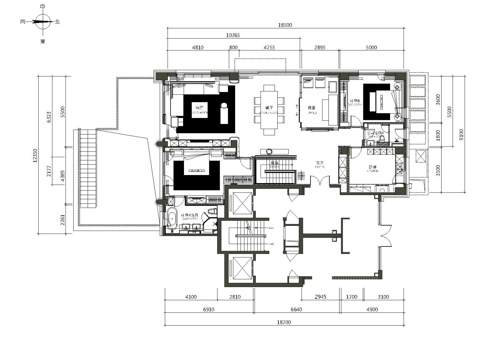 [北京]-万柳书院4#楼C型住宅施工图+效果图施工图下载【ID:160015195】