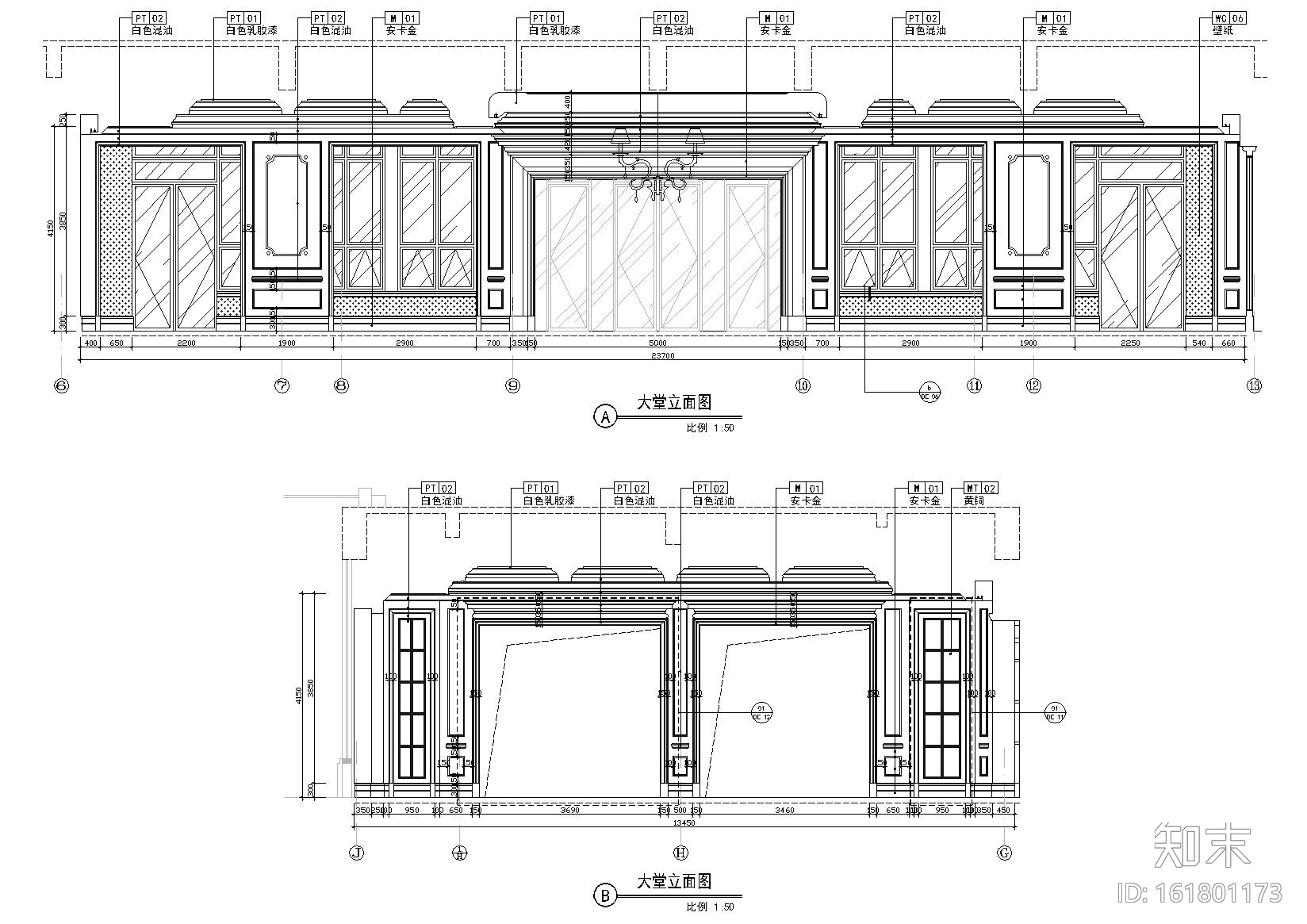 [武汉]中建·汤逊湖壹号高尔夫会所施工图cad施工图下载【ID:161801173】