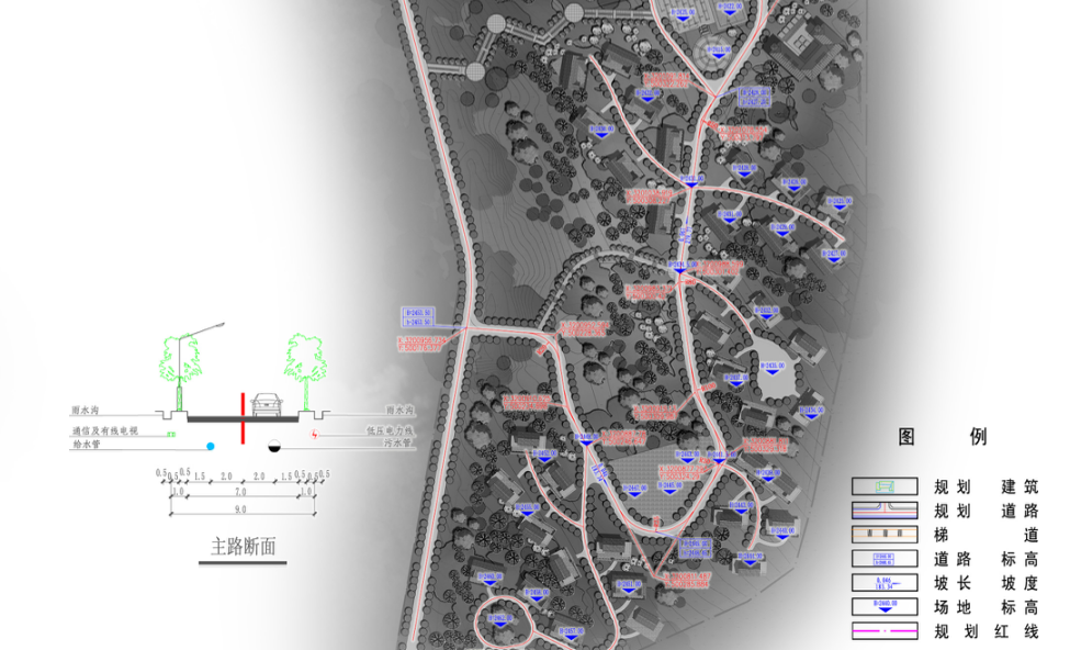 [四川]雅安孟获村散落民居村落居住组团规划施工图下载【ID:151723177】