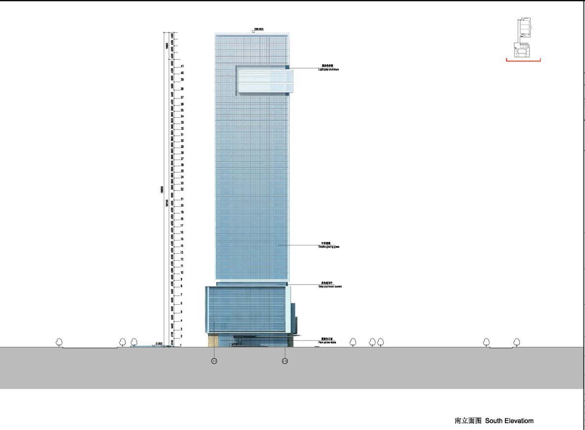 [中国]41层超高层企业办公楼建筑设计方案文本效果图及C...cad施工图下载【ID:149938190】