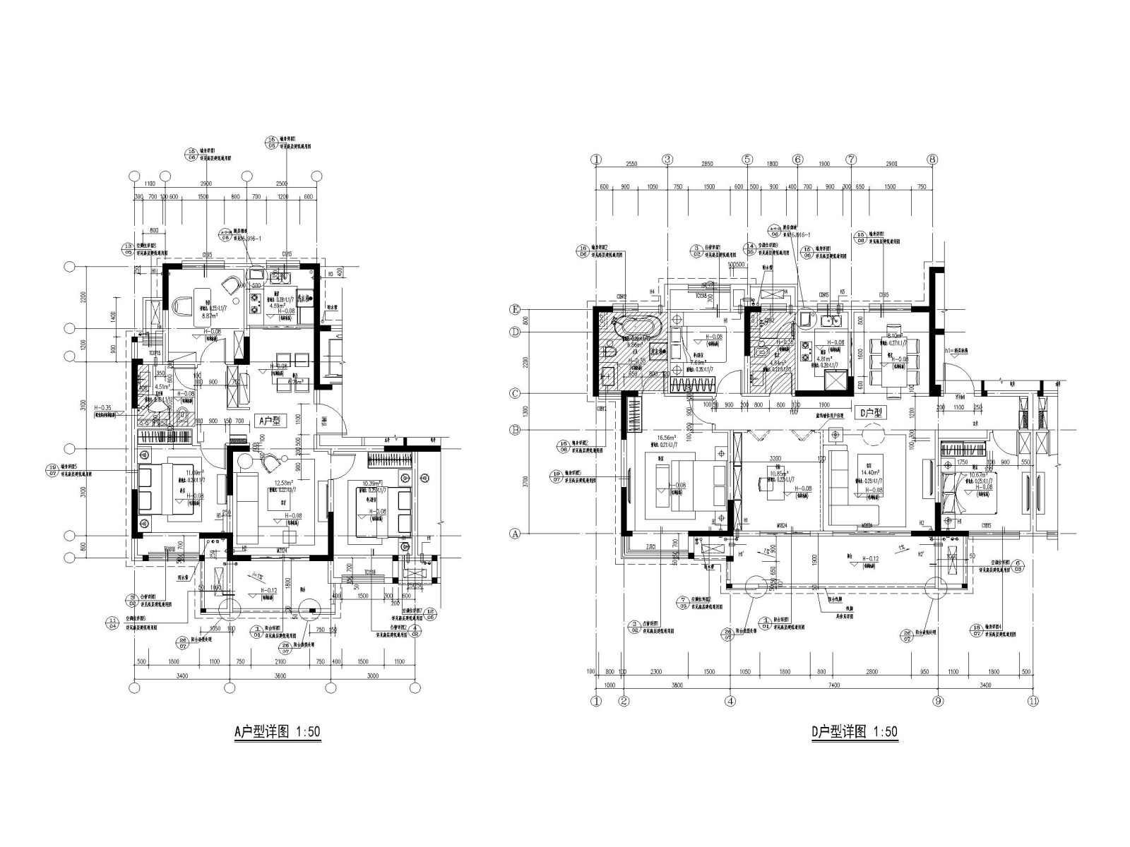 无锡某叠拼洋房+高层住宅全套施工图（CAD）施工图下载【ID:160730114】