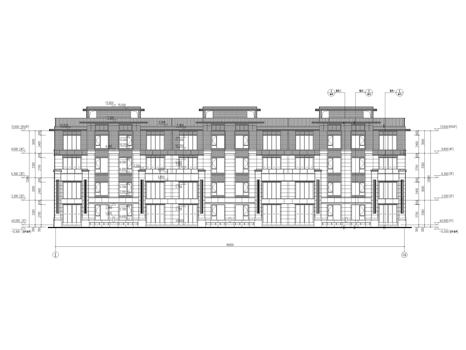 无锡某叠拼洋房+高层住宅全套施工图（CAD）施工图下载【ID:160730114】