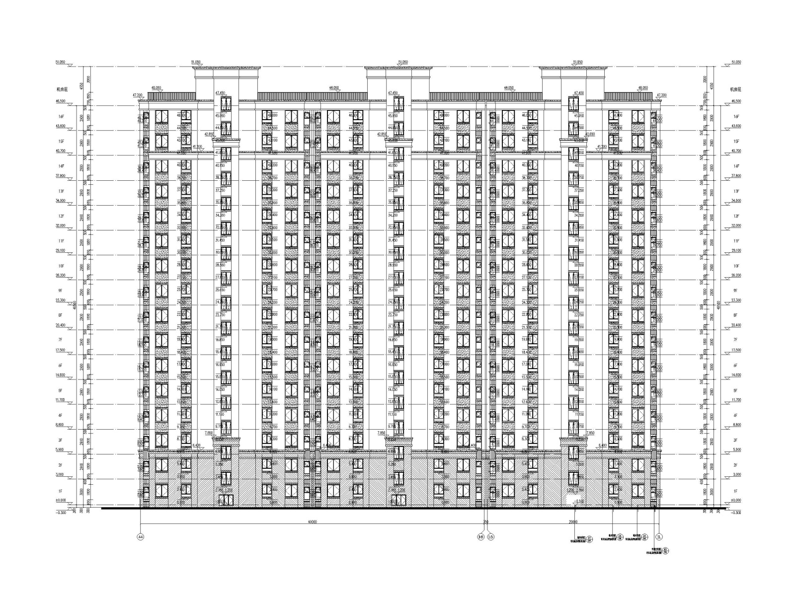 无锡某叠拼洋房+高层住宅全套施工图（CAD）施工图下载【ID:160730114】