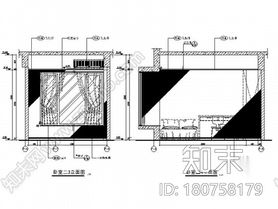 [佛山]某水景小区F1户型样板间室内装修图cad施工图下载【ID:180758179】