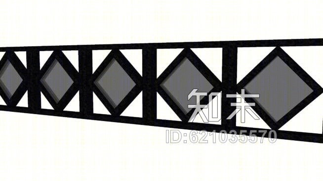 光栅的阳台，阳台和阳台的网格（0,75x0,75教堂）SU模型下载【ID:621035570】