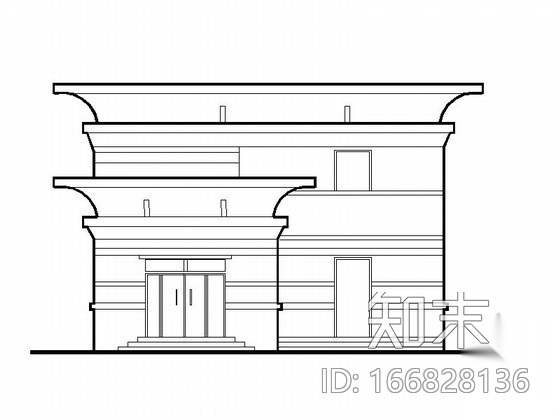 某二层公厕建筑方案图cad施工图下载【ID:166828136】