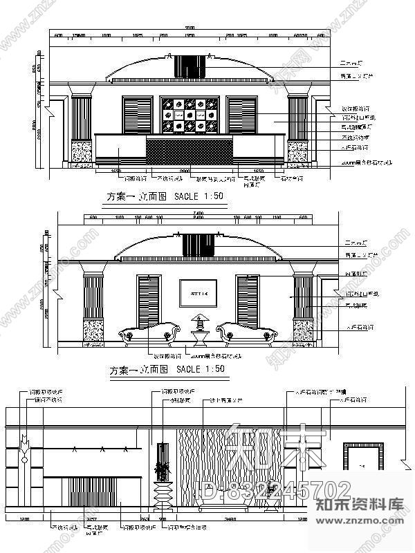 图块/节点歌舞厅大厅立面图cad施工图下载【ID:832245702】