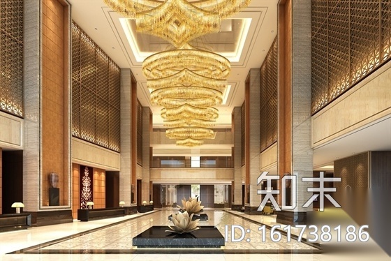 [上海]新区著名全球连锁新中式风格五星级酒店设计装修...cad施工图下载【ID:161738186】