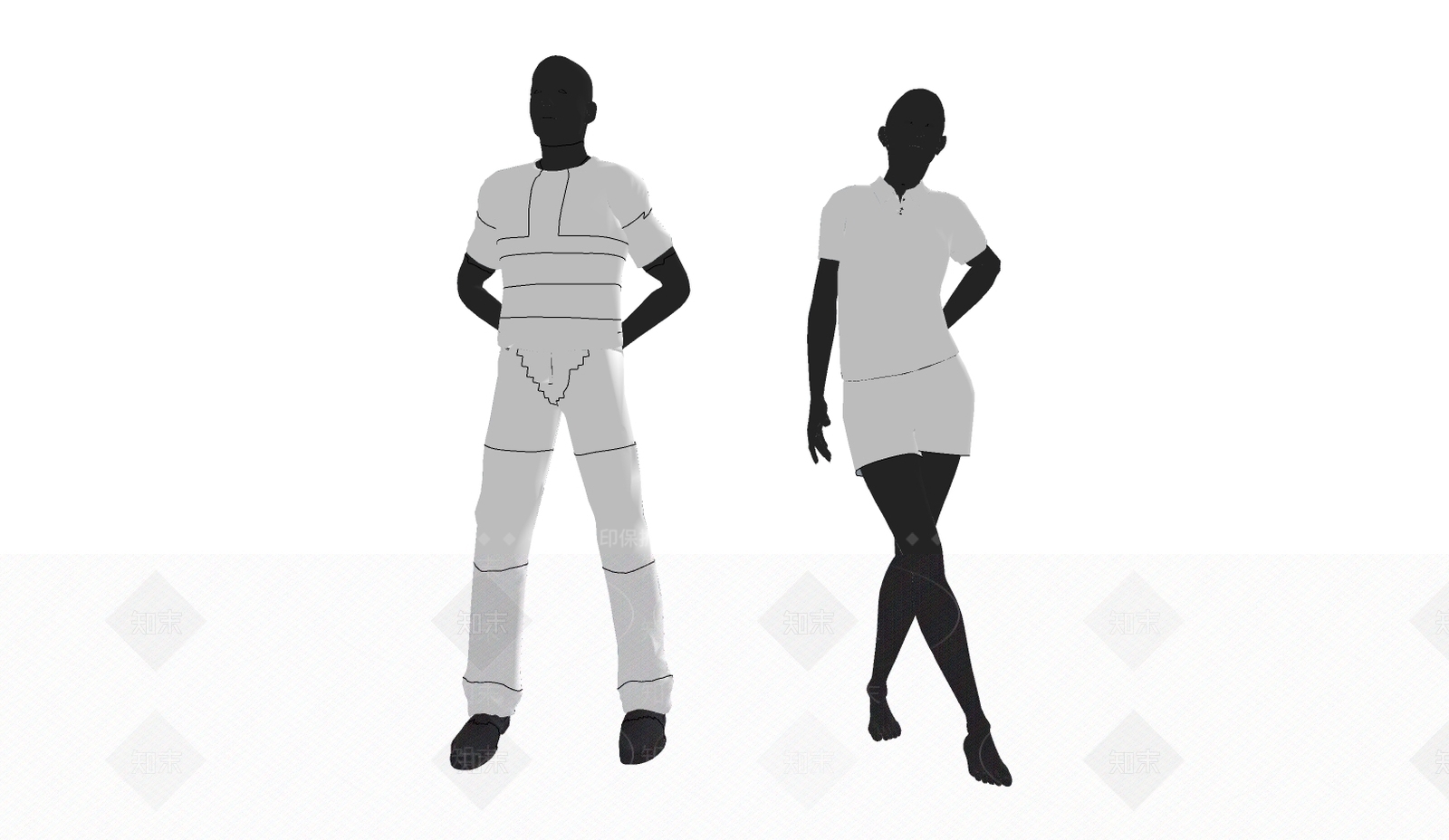 服装店模特SU模型下载【ID:187934135】